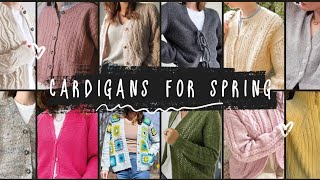 14 Cardigan Patterns for Spring | a pattern roundup on the Ruby and Purls Knitting Channel