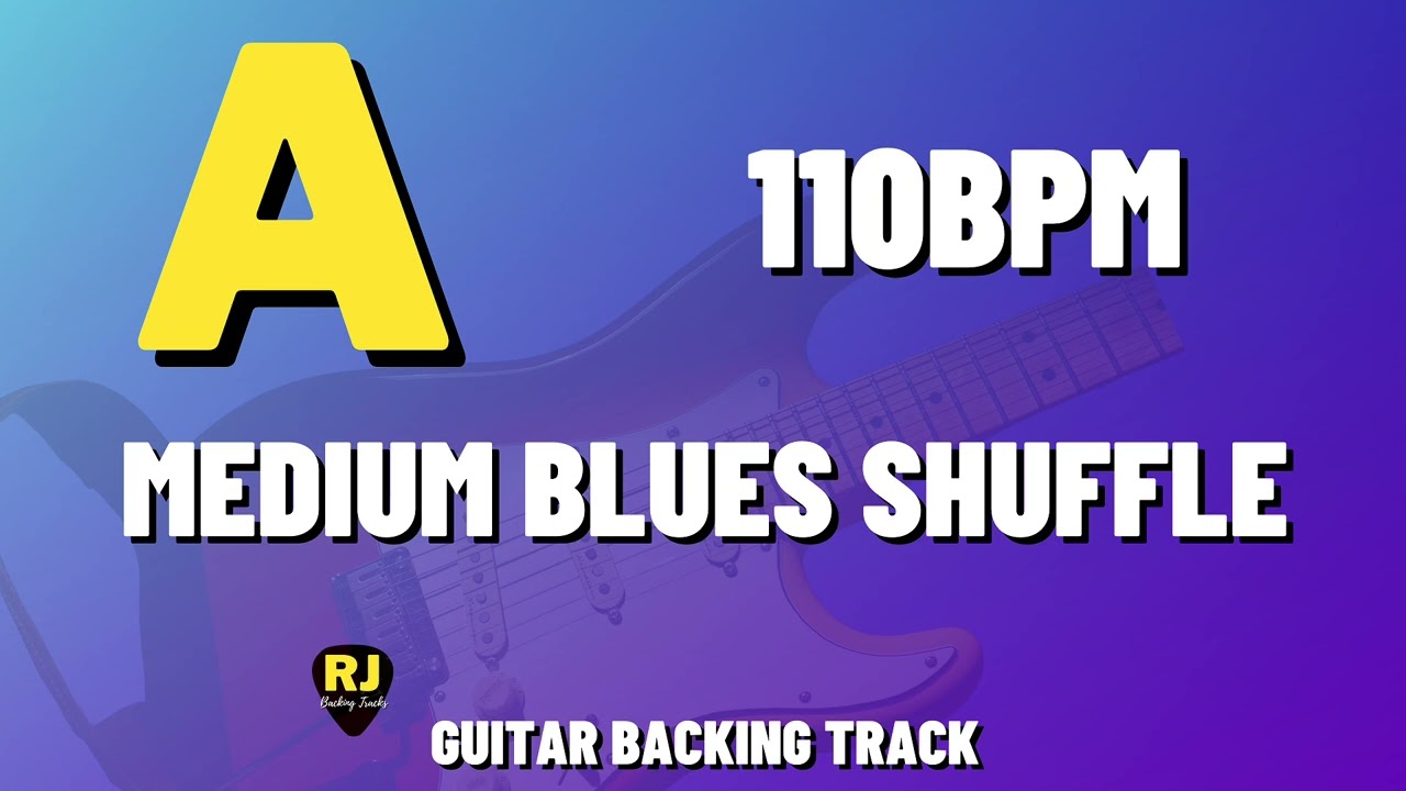 Medium Blues Backing Track in A | 100 BPM | B.B. King, SRV, Hendrix Style