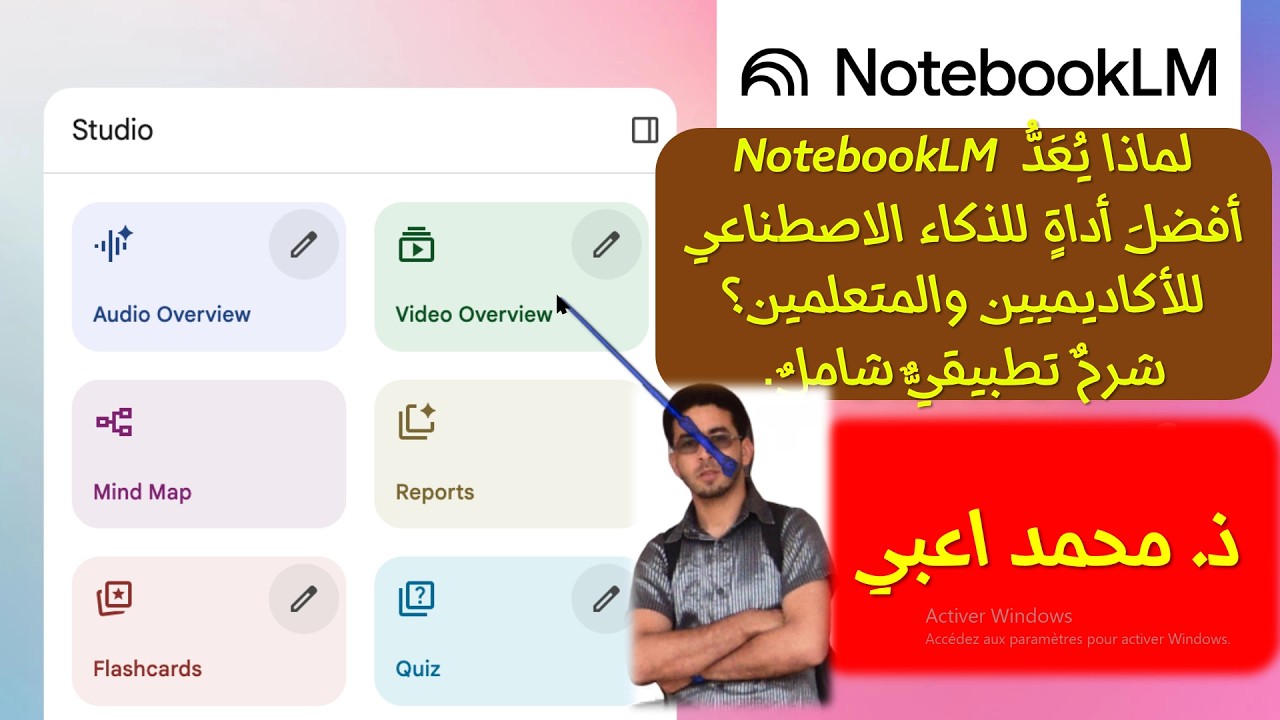 & لماذا يُعَدُّ NotebookLM أفضل أداة للذكاء الاصطناعي للأكاديميين والمتعلمين شرحٌ تطبيقيٌّ  ذ أعبي