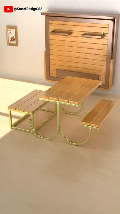 Multifunctional folding table design #classicwood#Furniture Design