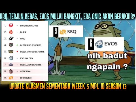 MEME RR9 MULAI BERMUNCULAN! UPDATE KLASMEN SEMENTARA WEEK 5 MPL ID SEASON 13 @BOLJUG