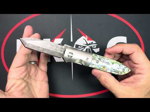 Rare 1999 Ernest Emerson CQC-6 – Abalone Handles & Rain Drop Damascus! 