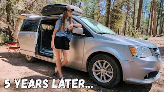 Why I Still Love My Dodge Grand Caravan Minivan Camper After 5 Years | Honest Van Life Review