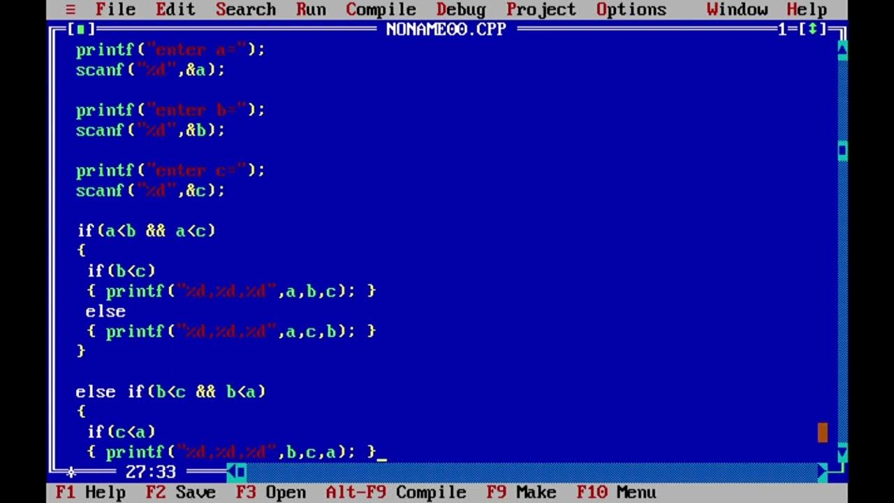 How to Write a Program to Arrange any three numbers in Ascending Order ...