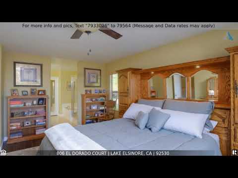 806 El Dorado Court, Lake Elsinore, CA home video tour