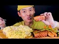 꾸덕꾸덕한 까르보나라 & 통삼겹,소시지 먹방 ~!!  Cream Spaghetti & Pork Belly MuKBang ~!!