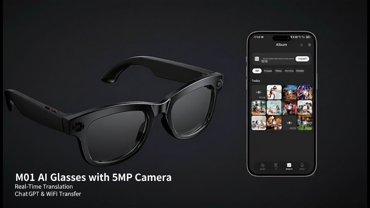 Smart Glasses M01 | Bt Ai Sunglasses With Camera, Mp3 Voice Assistant