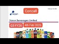 Concall Q3 FY26 Varun Beverages Ltd04 Feb 2026 #Varun Beverages Ltd