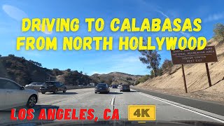 [4K] NORTH HOLLYWOOD to CALABASAS - Los Angeles Driving - California, USA - Sherman Oaks, Van Nuys