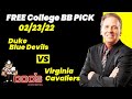College Basketball Pick - Duke vs Virginia Prediction, 2/23/2022 Best Bets, Odds & Betting Tips