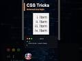 CSS Ordered List Styles | CSS Tips and Tricks #shorts #coding #frontend