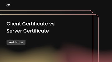 Client Certificate VS Server Certificate