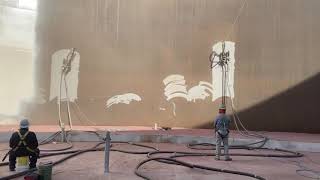 Revolutionizing Tank Maintenance: V700 Robots with Abrasive Blasting Inside Storage Tanks