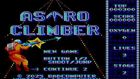 ASTRO CLIMBER ( SEGA MASTER SYSTEM ) NEW GAME 2025