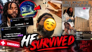 051 Drilla Survives Head & Chest Sh0ts—THF Twin Pulls Up to the Hospital to Troll Him screenshot 1