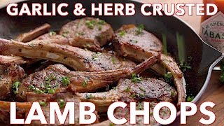 Dinner: Holiday Garlic \& Herb Crusted Lamb Chops - Natasha's Kitchen