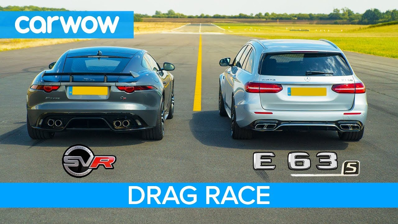 Download Jaguar F-Type SVR vs Mercedes-AMG E63 S - DRAG RACE, ROLLING RACE & BRAKE TEST