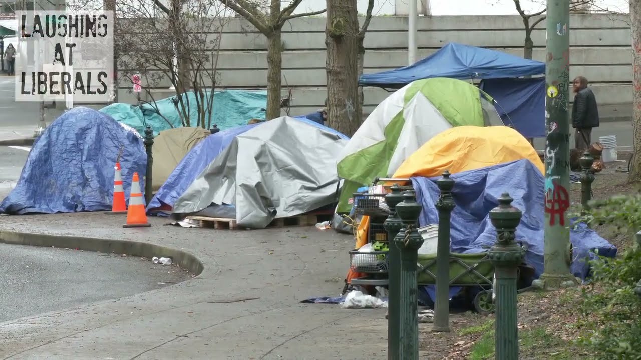 Portland City Of Homeless Tents And Boarded Up Buildings YouTube