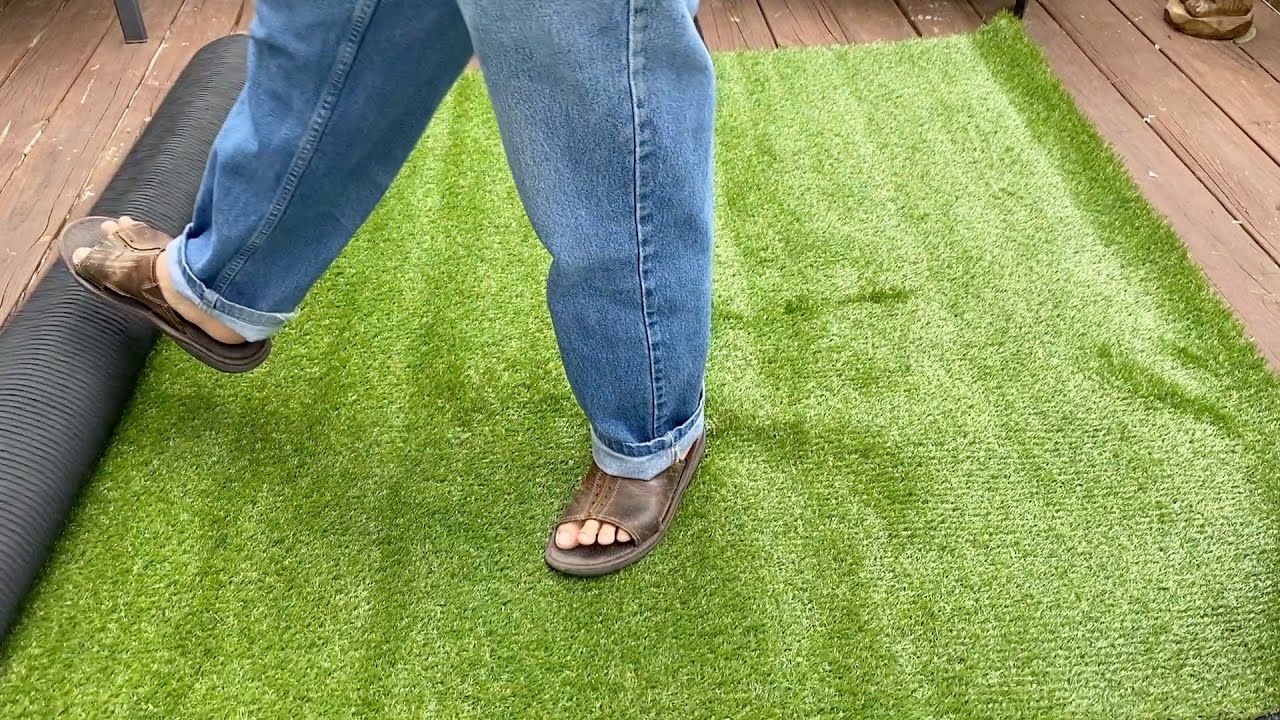 Artificial Grass Rug Safe Pet Turf, 5x8ft, 1.38" Soft Astroturf with Drainage Holes YouTube