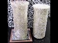 Dollar Tree DIY German Glass Glitter Candle Holder Vases- Glitter Glam