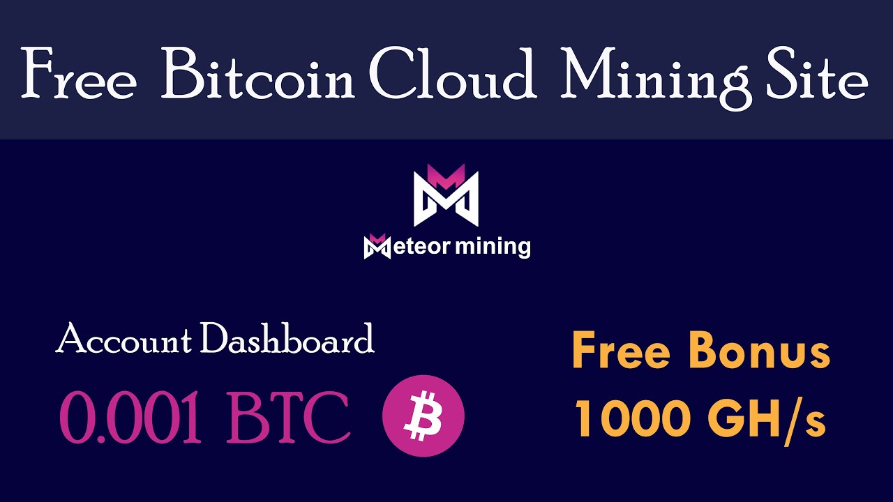 Meteor Mining | New Free Bitcoin Cloud Mining Site 2021 | Free Signup Bonus 1000 GH/s Live Proof