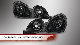 98-05 Lexus GS300/GS400/GS430 Halo Projector Headlights