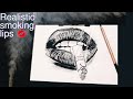 How To Draw Realistic Smoking Lips