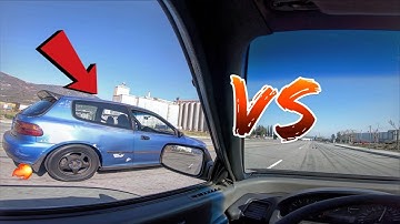 ALL MOTOR B18C TYPE-R CRX VS B18C GSR EG HATCH!