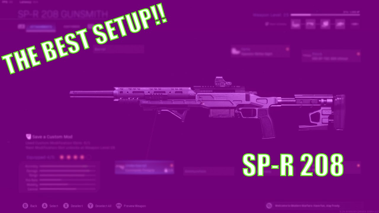 THE BEST SETUP FOR SP-R 208 (R700) - Modern Warfare Warzone