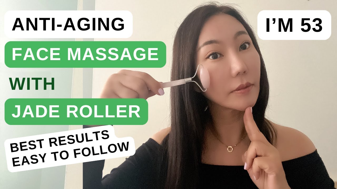10 Min Jade Roller Daily Routine, Toning, Smoothing fine lines, Firming, Step by Step(very relaxing)