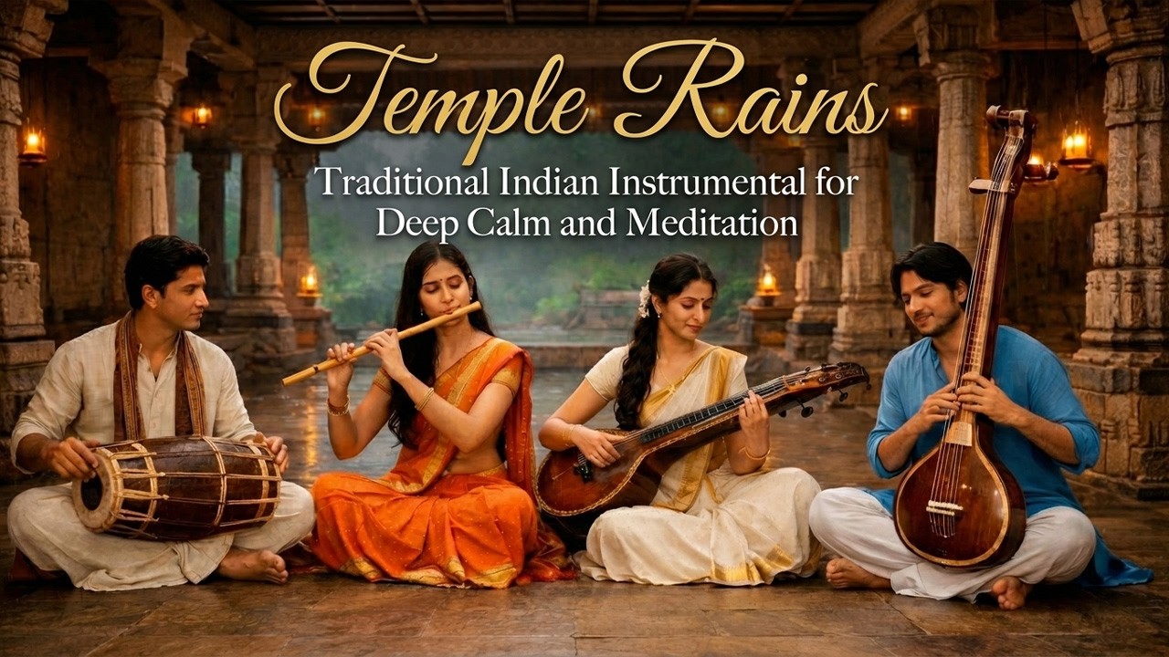 Temple Rains | Traditional Indian Instrumental for Deep Calm and Meditation
