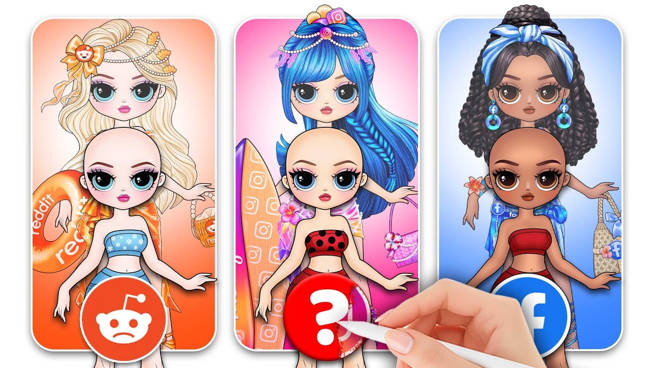 Пляжная мода в социальных сетях: принцессы Диснея против божьей коровки! | Модное преображение