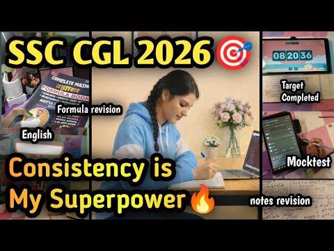 SSC CGL 2026 🎯 Study Vlog 📚| Morning to Night Study Routine ️📖 ...