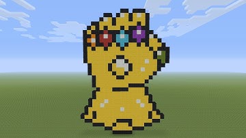 Minecraft Pixel Art - Infinity Gauntlet