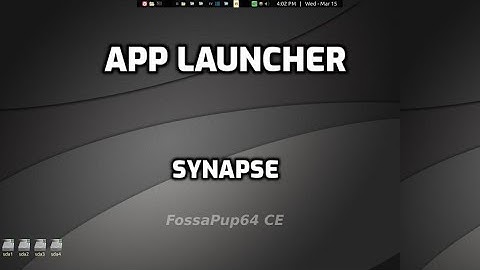 Synapse: application launcher in puppylinux