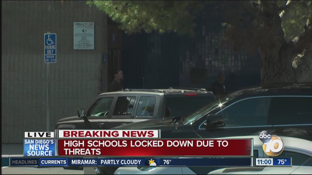High schools locked down due to threats