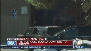 High schools locked down due to threats