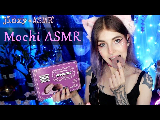 ASMR | Ube Mochi Mukbang (with bass) | Jinxy ASMR