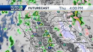 Scattered shower continue with possible t-storms in Northern California