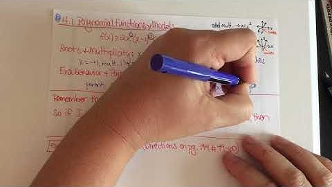 4.1 Polynomial Functions & Models