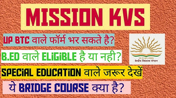 Essential Qualification for KVS PRT| Special Education| B.ED Bridge Course