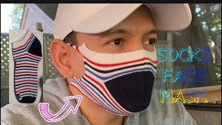 Face Mask Using Socks No Sew Face Mask Diy Face Mask Easy And Comfortable Face Mask