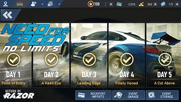 Return of RAZOR Day 5 A Cut Above Need For Speed No Limits Flashback Event Walkthrough Gameplay