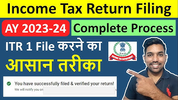 Income Tax Return Filing FY 2022-23 AY 2023-24 | How to File ITR [Hindi]