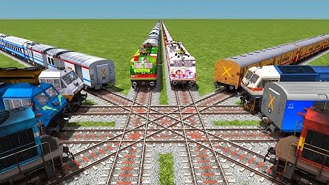 All Realistic Trains Run At Bumpy🚦 High Curves Branches Railroad |grandeint Tracks| railworks 2