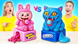 Pink Food Vs Blue Food Color Challenge Delicious Kitchen Hacks By Multi Do Challenge