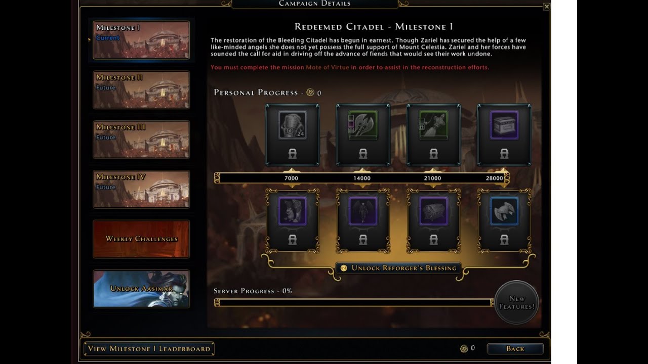 The Redeemed Citadel- The new event in Neverwinter Mod 19/ NEW WEAPON SET And other staff