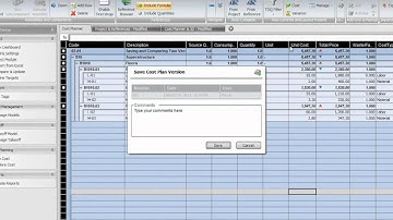 CP L2 01 Saving and Comparing Two Versions of the Cost Plan in Vico Office