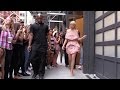 Kylie Jenner leaves her apartment in New York wearing a sparkling dress