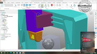 5-Axis Profile Finishing in PowerMill | Side Milling with From Curve | Head-Head Machine Simulation